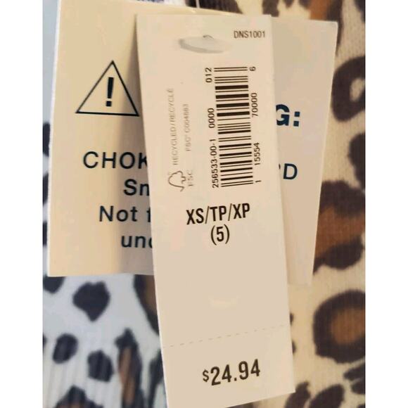 Old Navy Girls Size XS (5) Leopard Cardigan Rhinestone Buttons - Picture 3 of 8